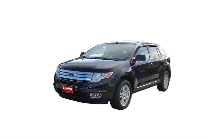 AVS 07-14 Ford Edge Ventvisor Outside Mount Window Deflectors 4pc - Smoke - Bull Strap
