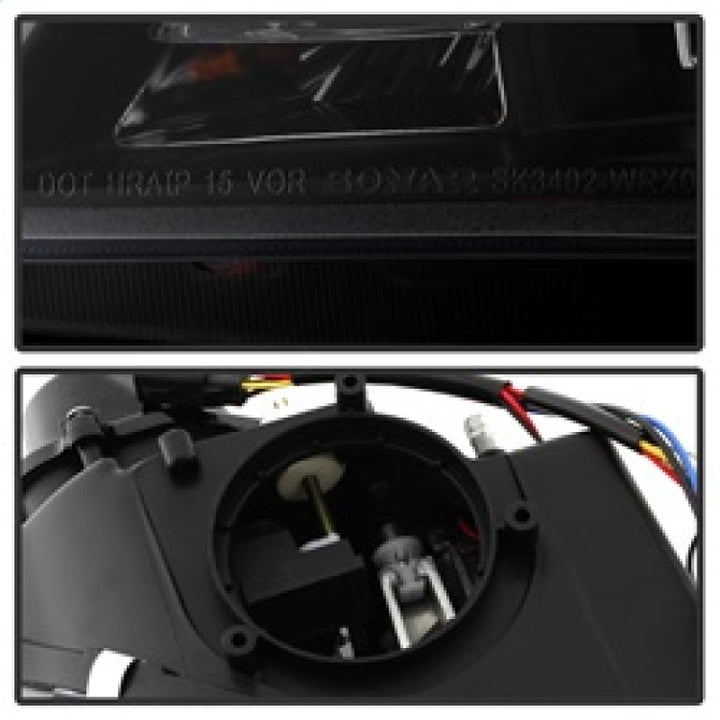 Spyder Subaru WRX 06-07 Projector Headlights - HID Model Only - Black PRO-YD-SWRX06-HID-LBDRL-BK - Bull Strap