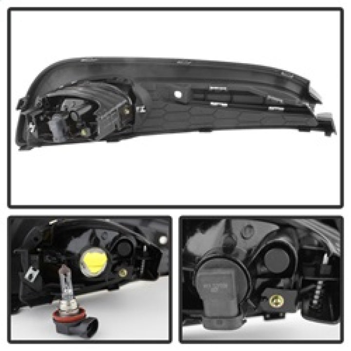 Spyder Honda Civic 2013-2014 4dr OEM Fog Light W/Switch Yellow FL-HC2013-4D-Y - Bull Strap