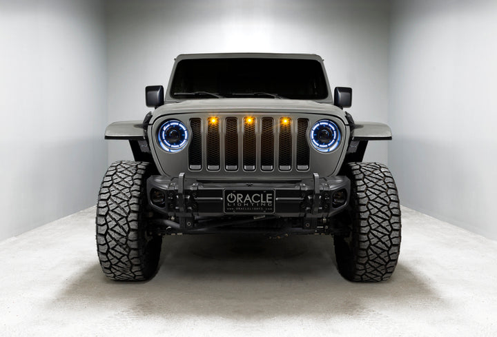 Oracle Oculus Bi-LED Projector Headlights for Jeep JL/Gladiator JT - w/ BC1 Controller - Bull Strap
