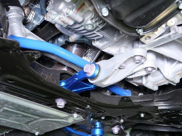 Cusco Engine Pitching Stopper w/ HD Rubber Bushing Steel Construction Blue 2023+ Toyota GR Corolla - Bull Strap