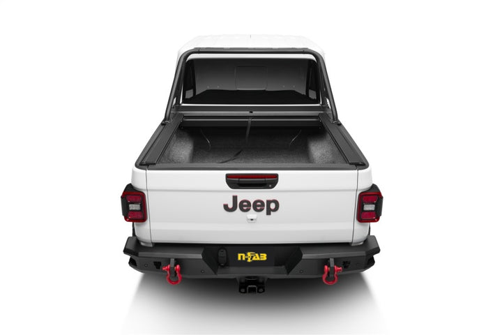 N-Fab ARC Sports Bar 20-22 Jeep Gladiator - Textured Black(Roll-N-Lock Cover Fitment Only) - Bull Strap