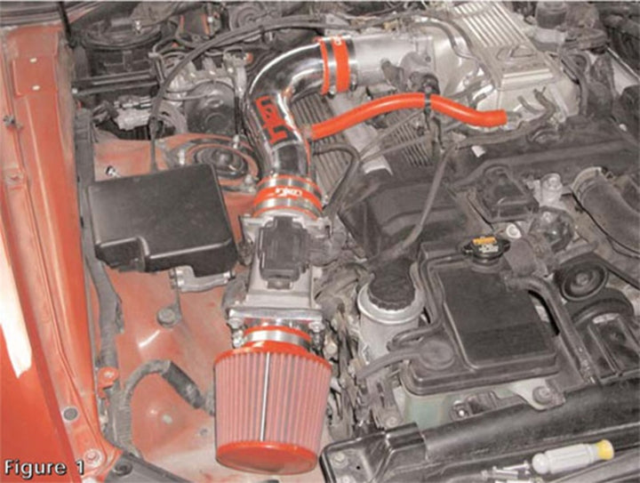 Injen 92-95 SC400 w/ Heat Shield Polished Short Ram Intake - Bull Strap