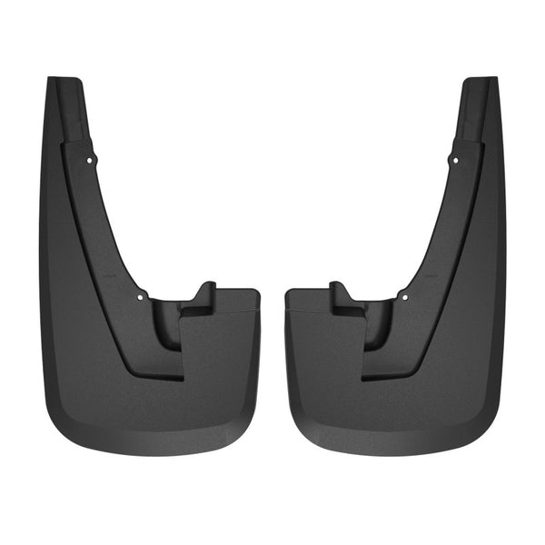 Husky Liners 19-22 RAM 2500/3500 w/o OEM Fender Flares Custom Front Mud Guards - Black - Bull Strap