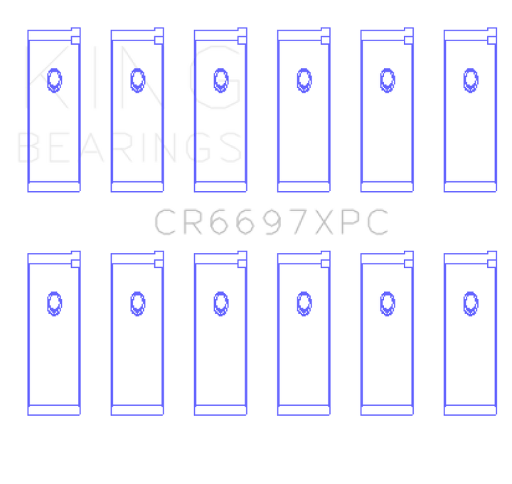 King Engine Bearings Nissan RB25DET/RB26DETT 24V pMaxKote Performance Rod Bearing Set - Size STD - Bull Strap