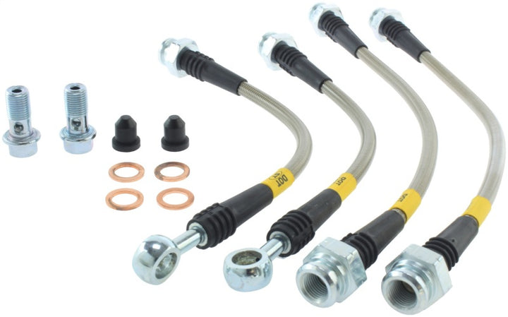 StopTech 04-06 Pontiac GTO Stainless Steel Rear Brake Lines - Bull Strap