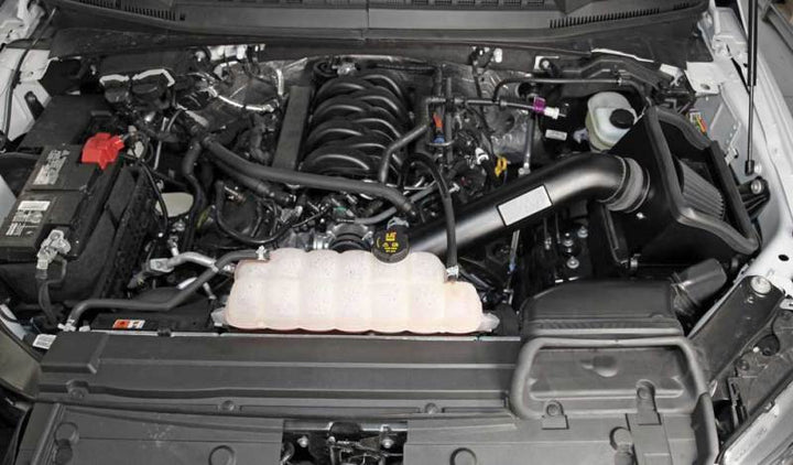 K&N 2015 Ford F150 5.0L V8 Blackhawk Performance Intake Kit - Bull Strap