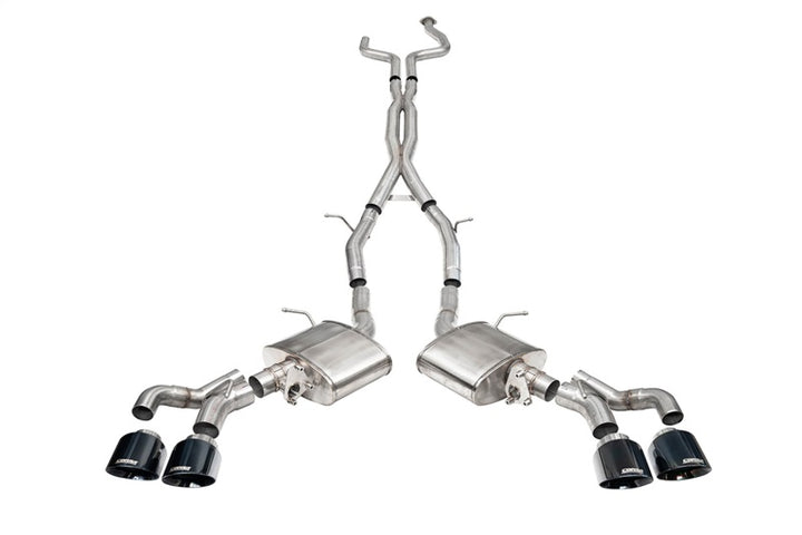 Corsa 2022-2025 Cadillac CT5-V Blackwing 3in. Cat-Back w/ Act. Exh. Dbl. X-Pipe Twin 4.5in. Tips - Bull Strap