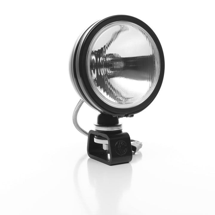KC HiLiTES Daylighter 6in. Halogen Light 100w Spread Beam (Pair Pack System) - Black SS - Bull Strap