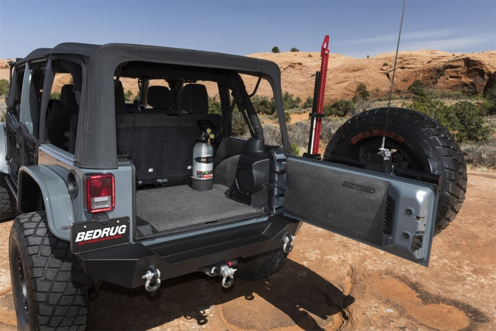 BedRug 11-16 Jeep JK Unlimited 4Dr Rear 5pc BedTred Cargo Kit (Incl Tailgate & Tub Liner) - Bull Strap
