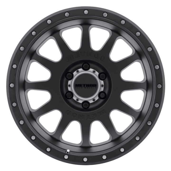 Method MR605 NV 20x10 -24mm Offset 6x5.5 106.25mm CB Matte Black Wheel - Bull Strap