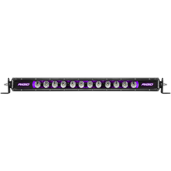 Rigid Industries 30in Radiance Plus SR-Series Single Row LED Light Bar with 8 Backlight Options - Bull Strap