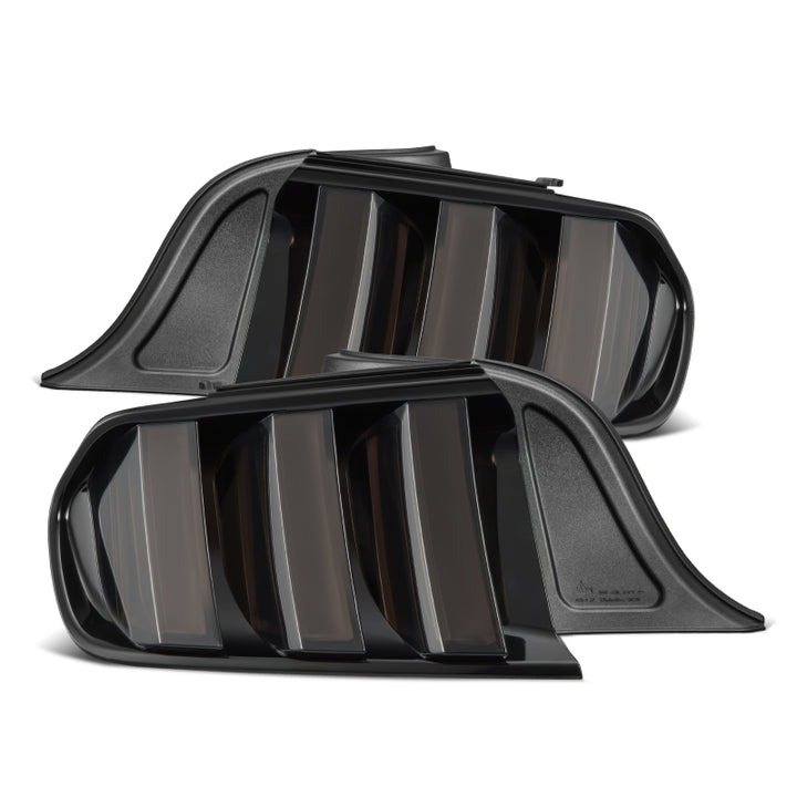 AlphaRex 15-23 Ford Mustang NOVA-Series Prismatic LED Tail Lights Alpha-Black - Bull Strap