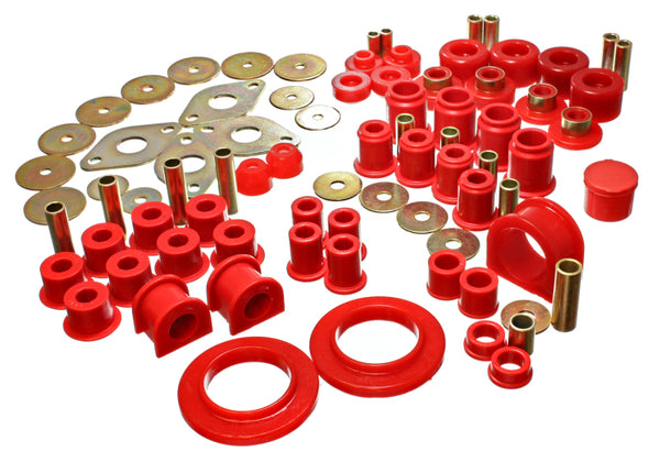 Energy Suspension 01-04 Toyota Tacoma Red Hyper-Flex Master Bushing Set - Bull Strap