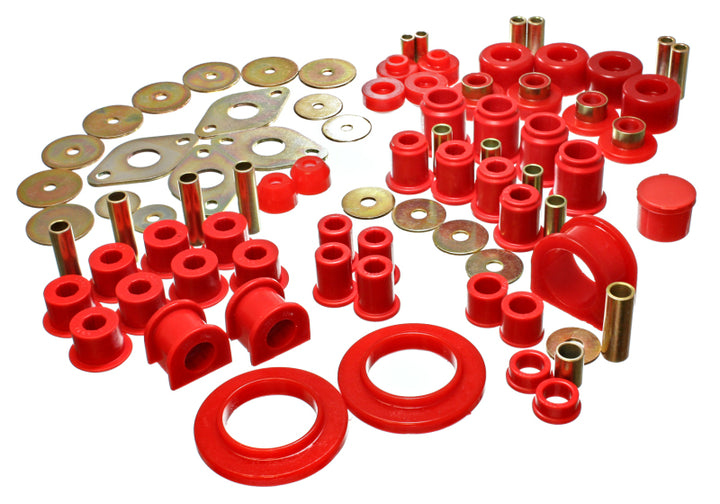 Energy Suspension 01-04 Toyota Tacoma Red Hyper-Flex Master Bushing Set - Bull Strap