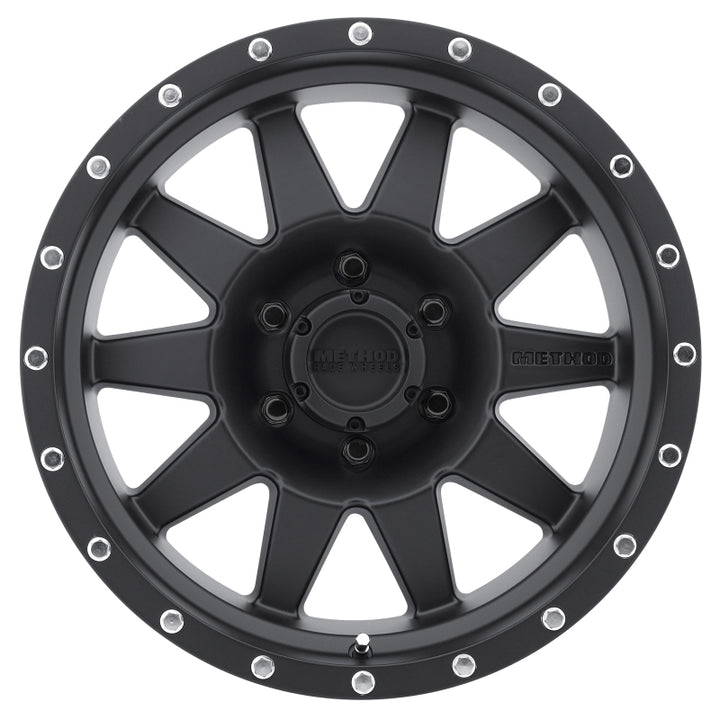 Method MR301 The Standard 17x8.5 0mm Offset 6x5.5 108mm CB Matte Black Wheel - Bull Strap