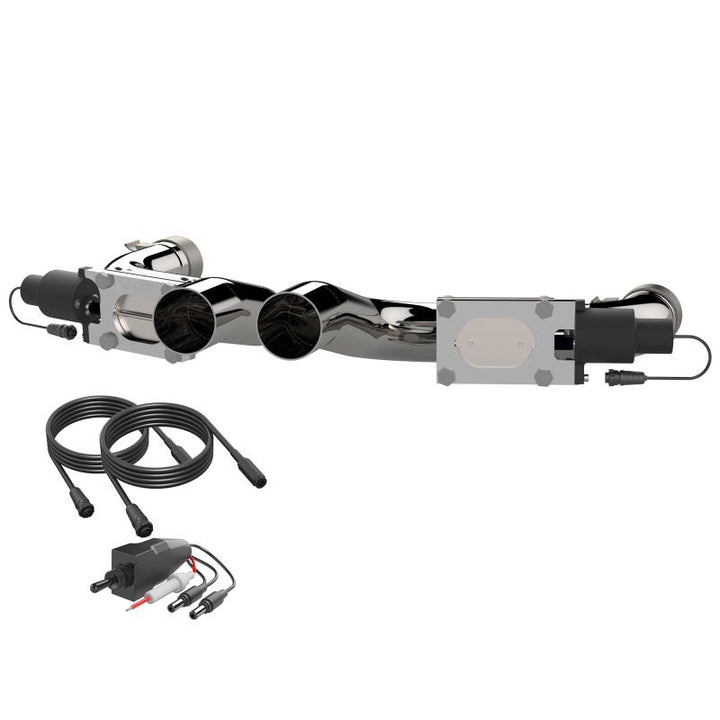 2011-2023 Dodge Challenger,Charger & Chrysler 300C 5.7L QTP Aggressor Cutout Pipes - Bull Strap