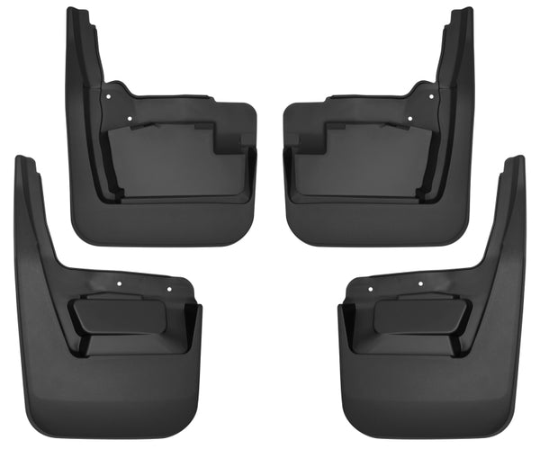 Husky Liners 19-23 GMC Sierra 1500 Custom-Molded Front and Rear Mud Guards - Bull Strap