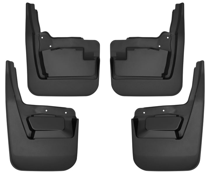 Husky Liners 19-23 GMC Sierra 1500 Custom-Molded Front and Rear Mud Guards - Bull Strap