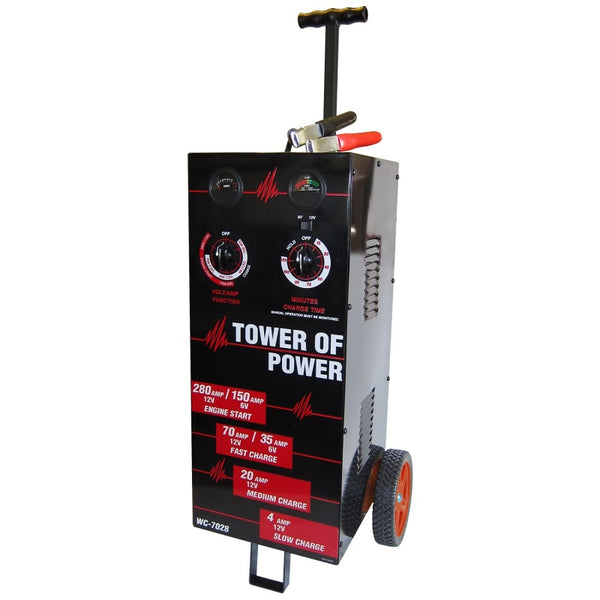 Autometer Wheel Charger Tower of Power Man 70/30/4/280 AMP - Bull Strap