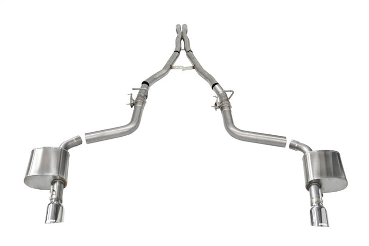 Corsa 15-23 Charger SRT/Hellcat/Redeye 2.75in Valved Catback Dual Rear Exit w/ Single 4.5inPol Tips - Bull Strap