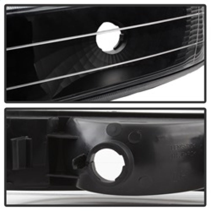 xTune Chevy Tahoe 00-06 Amber Crystal Headlights w/ Bumper Lights Black HD-JH-CSIL99-SET-AM-BK - Bull Strap
