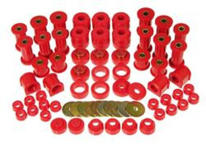 Prothane 87-96 Jeep Wrangler Total Kit - Red - Bull Strap
