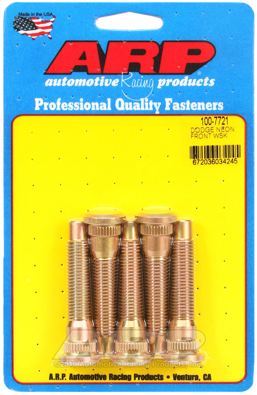 ARP Dodge Neon Front Wheel Stud Kit - Bull Strap