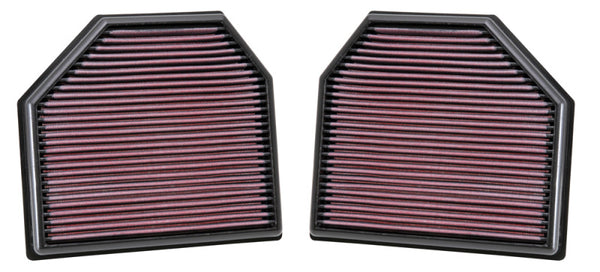 K&N Replacement Air Filter for 11-14 BMW M5/M6 4.4L V8 / 2015 M4/M3 3.0L I6  (2 per box) - Bull Strap