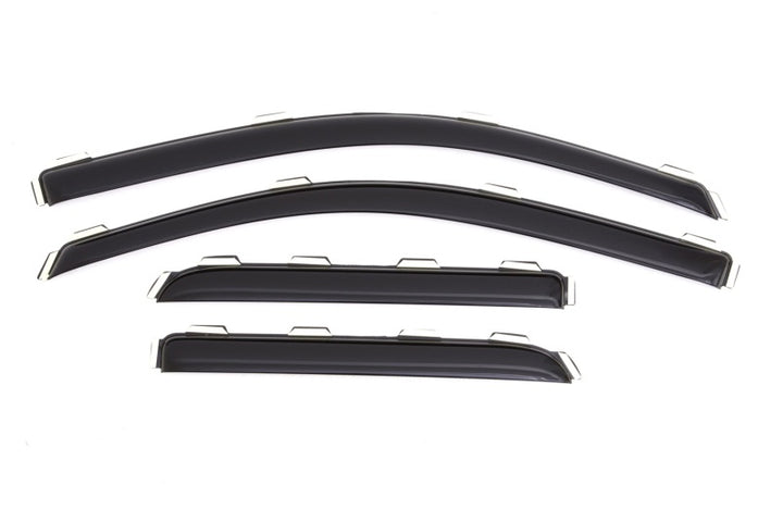 AVS 15-18 Chevy Silverado 2500 Ext. Cab Ventvisor Front & Rear Window Deflectors 4pc - Smoke - Bull Strap
