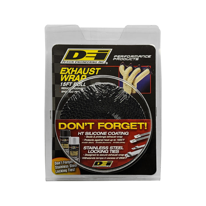 DEI Exhaust Wrap 2in x 15ft - Black - Bull Strap
