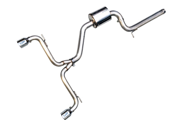 AWE Tuning VW MK7 GTI Track Edition Exhaust - Chrome Silver Tips - Bull Strap