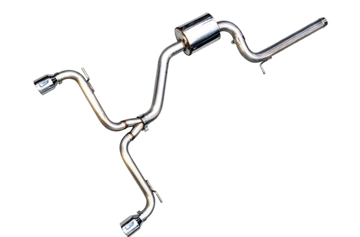 AWE Tuning VW MK7 GTI Track Edition Exhaust - Chrome Silver Tips - Bull Strap
