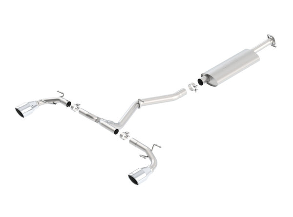 Borla 13-15 Scion FR-S 2.0L 4cyl 6spd / 13 Subaru BRZ 2.0L 4cyl 6spd SS Catback Exhaust - Bull Strap
