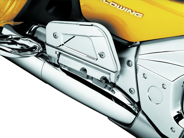 Kuryakyn Passenger Floorboard Cover 01-17 Honda GL1800 Chrome - Bull Strap