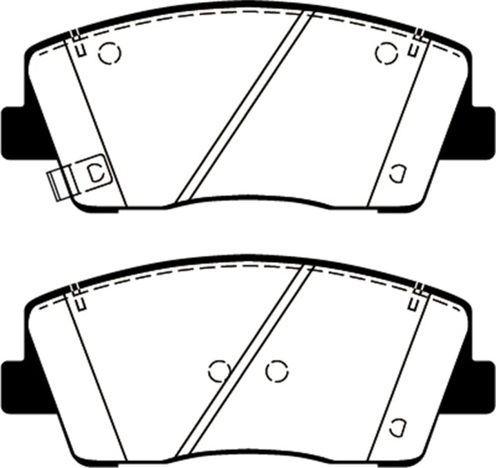 EBC 2019+ Genesis G70 2.0T Yellowstuff Front Brake Pads - Bull Strap