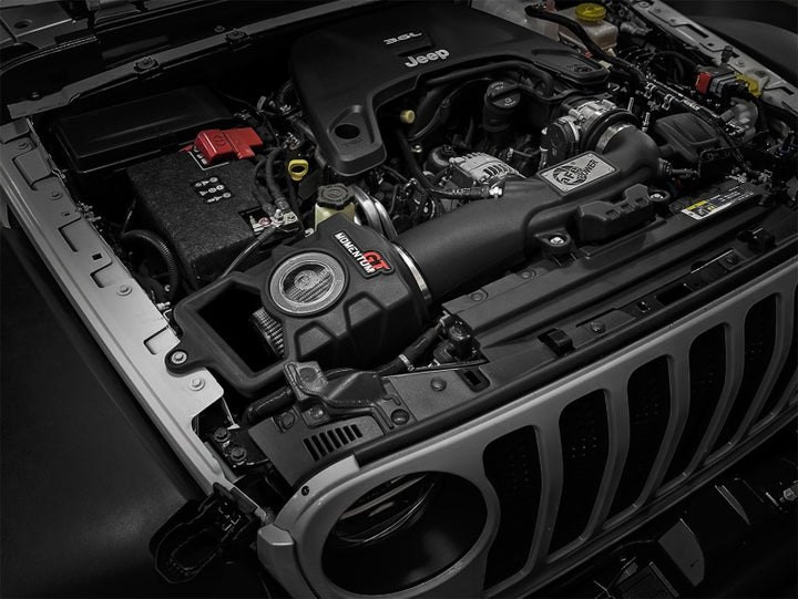 aFe Momentum GT Pro DRY S Cold Air Intake System 2018+ Jeep Wrangler (JL) V6 3.6L - Bull Strap