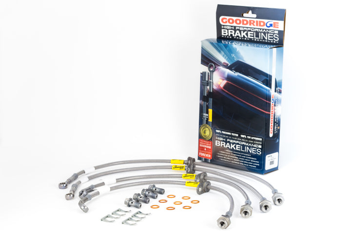 Goodridge 10-15 Chevrolet Camaro Stainless Steel Brake Line Kit - Bull Strap
