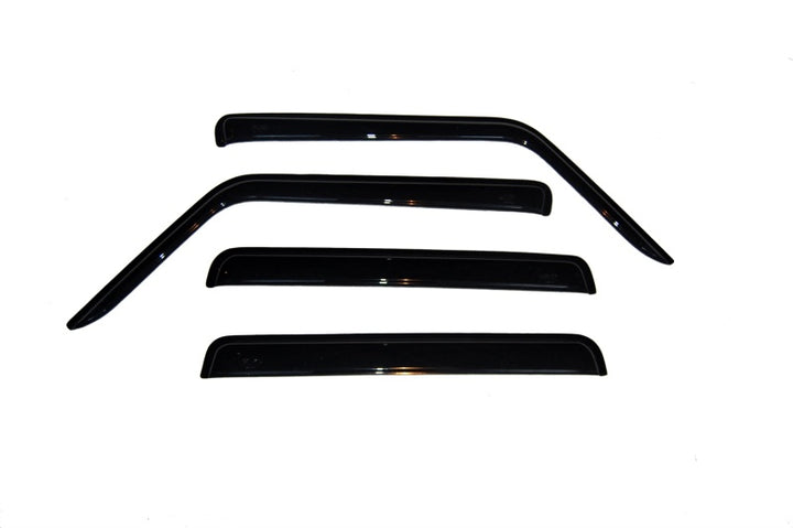 AVS 06-10 Jeep Commander Ventvisor Outside Mount Window Deflectors 4pc - Smoke - Bull Strap