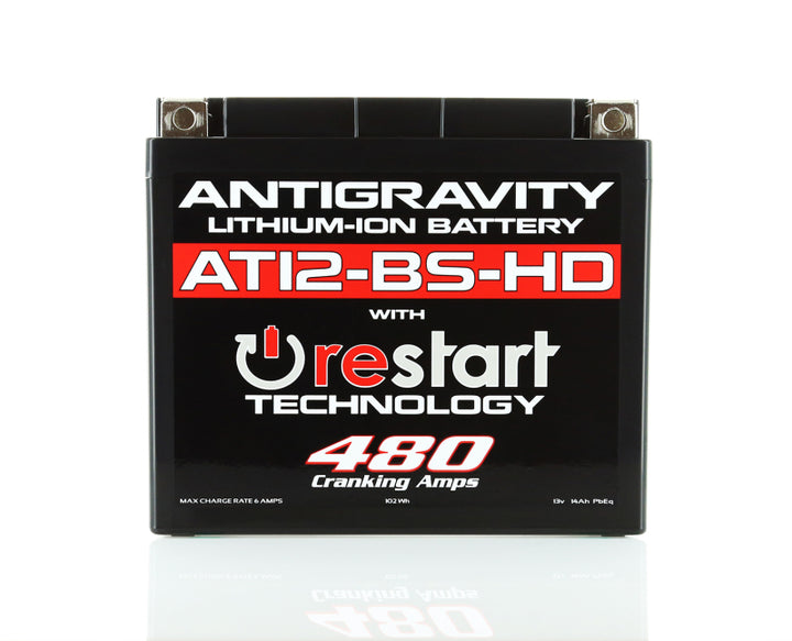 Antigravity YT12-BS High Power Lithium Battery w/Re-Start - Bull Strap