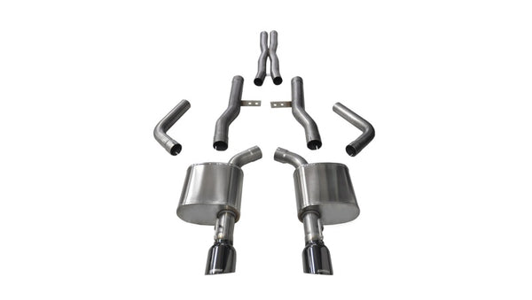 Corsa 2015-2023 Dodge Charger SRT/Scat Pack/R/T 6.4L Black Xtreme Cat-Back Exhaust - Bull Strap
