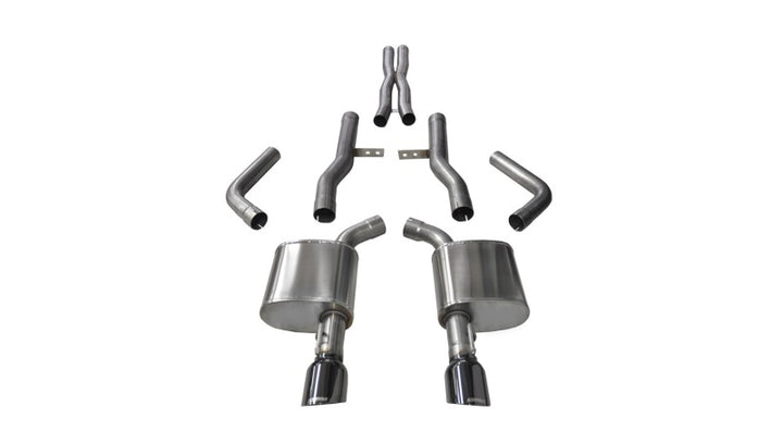 Corsa 2015-2023 Dodge Charger SRT/Scat Pack/R/T 6.4L Black Xtreme Cat-Back Exhaust - Bull Strap
