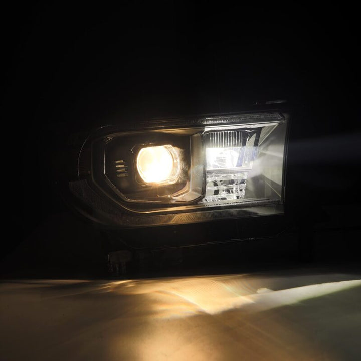 AlphaRex 07-13 Toyota Tundra/08-17 Sequoia G2 PRO-Series Projector Headlights Black -NO Lvl Adjuster - Bull Strap