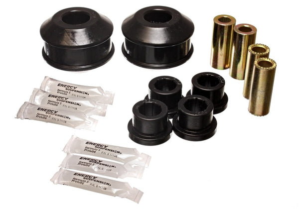 Energy Suspension 03-05 Mitsubishi Lancer EVO 8 Black Front Control Arm Bushing Set - Bull Strap