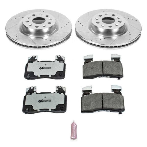 Power Stop 16-18 Cadillac CT6 Front Z26 Street Warrior Brake Kit - Bull Strap