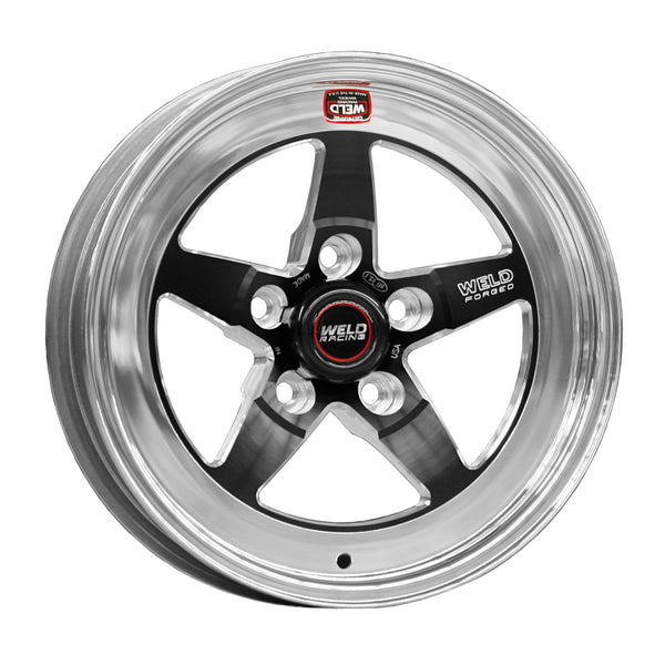 Weld S71 15x10 / 5x4.75 BP / 7.5in. BS Black Wheel (Medium Pad) - Non-Beadlock - Bull Strap