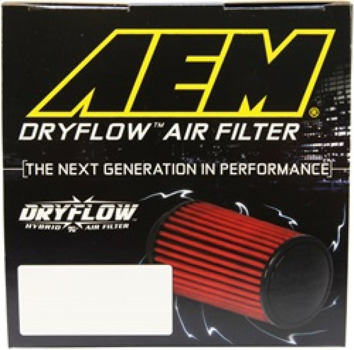 AEM 3.25 in DRY Flow Short Neck 5 in Element Filter - Bull Strap