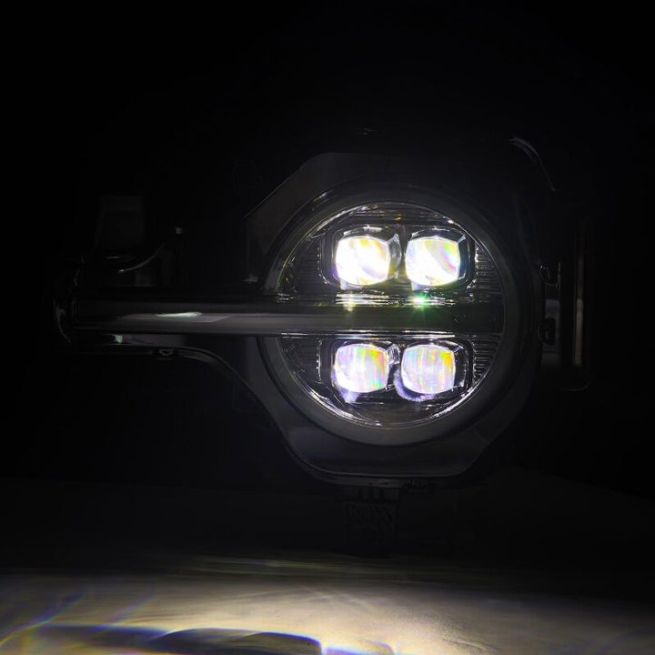 AlphaRex 21-23 Ford Bronco NOVA LED Proj Headlights Alpha-Black w/Activ Light/Seq Signal/DRL - Bull Strap