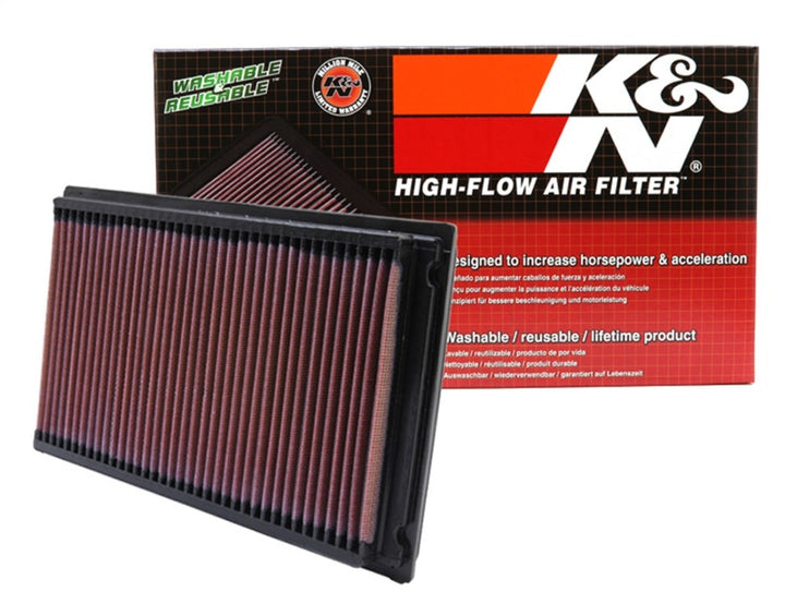 K&N 88-08 Nissan 1.8L / 87-05 Nissan/Infiniti 3.0L / 00-09 3.5LDrop In Air Filter - Bull Strap