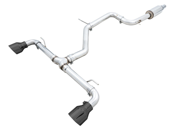AWE 2022 VW GTI MK8  Track Edition Exhaust - Diamond Black Tips - Bull Strap